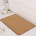 Non-slip brown bathroom floor mat absorbent foot mat for home door bedroom bedside use - 40*60cm / Tan