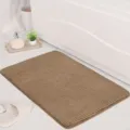 Tappeto da bagno antiscivolo marrone, tappeto assorbente testurizzato per la doccia. - Caffè