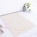 Non-slip bathroom mat with suction cups and cute dolphin design, safe shower floor foot mat. - White (Easy Clean Suction)