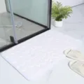 White pebble bath mat anti-slip shower floor mat soft absorbent mat for bathroom entry - 40*60cm / White