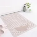 Non-slip bathroom mat with cute dolphin design, shower suction cup massage foot pad for home. - Camel (Suction Wall-Mountable)