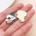 Halloween alloy enamel ghost witch pumpkin charm pendant for DIY bracelet necklace jewelry making - Ghost Skull Pumpkin Cake (29880)