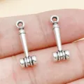 Detail shot of antique silver gavel metal charm pendant for DIY jewelry making and crafting. - Hammer (28892)