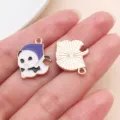 Halloween alloy enamel charm cute panda reaper pendant for DIY bracelet necklace accessory - Grim Reaper (19525) / 1 Piece/Pack