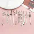 Antique silver alloy sword charms pendants DIY jewelry making accessories necklace bracelet findings - 10 Pieces Random/Pack