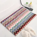 Microfiber Colorful Zigzag Floor Mat Variant Model For Home Decor Use New - 38*58cm / Colorful Random 1