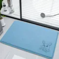 Blue memory foam bath mat with cute bunny print, absorbent and non-slip floor rug for home. - 40*60cm / Cute Rabbit Blue