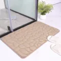 Tappeto bagno sassolino beige, passatoia antiscivolo super assorbente per doccia e ingresso casa. - Nuovo beige