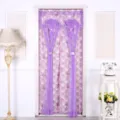 Purple lace door curtain, double opening partition curtain for home bedroom and bathroom decor. - 90*200 / Diamond Purple Door Curtain