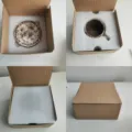 Retro ceramic coffee mug and saucer set with gift box, minimalist style for daily use. - Hand-Kneaded Coffee Mug and Saucer Set - Pearl Cotton Packaging
