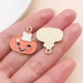 Halloween Pumpkin Charm Alloy Drip Oil Jewelry DIY Bracelet Necklace Pendant Accessories - Candle Pumpkin (29884)
