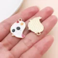 Halloween ghost alloy drip oil pendant DIY charm jewelry accessory for necklace bracelet - Star Ghost (29886)