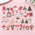 Noël alliage émail charms pendentif ensemble pour bricolage collier bracelet bijoux accessoires. - Lot de 30 / Ensemble Mixte de Noël (HK416)