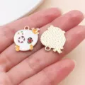Halloween alloy enamel skull charm DIY pendant for bracelet necklace jewelry making supplies - Star Crown Skull (29894)