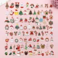 Assortiment de charms pendentifs goutte d'huile en alliage Noël pour bracelet DIY. - 96 Pièces/Paquet / Ensemble Mixte de Noël (HK577)