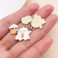 Halloween ghost beer enamel metal charm pendant for DIY handmade bracelet necklace accessories - Beer Little Ghost (29895)