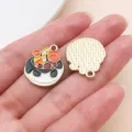 Halloween alloy enamel candy ghost pendant charm DIY bracelet necklace jewelry accessory - Candy Bag Candy Bowl (29897)