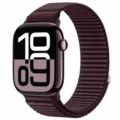 Cinturino per orologio intrecciato in tessuto viola scuro cinturino di ricambio smartwatch - Color Prugna