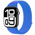Dettaglio cinturino per orologio in tessuto alpino blu, cinturino in nylon resistente per smartwatch. - Serie 10/11 42mm / Blu Klein