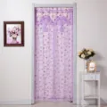 Cortina de puerta de encaje morado doble apertura separador de ambiente mosquitera - 小城故事紫门帘 / 90*120
