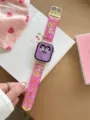 Rosa Cartoon Kaninchen Silikon Sport Uhrenarmband kompatibel mit Apple Watch Armband. - Kompatibel: (S10/11 Gen 42mm) / Kaninchenkeks