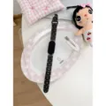 Cinturino per smartwatch in silicone nero a pois di ricambio accessorio elegante e sottile - Serie 10/11 42mm / Nero