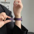 Cinturino orologio silicone sottile prugna dettaglio, compatibile con ricambi smartwatch. - Compatibile: (S10/11 Gen 42mm) / Prugna con Viola Bacca