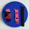Siliconen horlogeband vervangende band compatibel met smartwatch stijlvolle accessoires - Marine Rozenprint