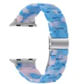 Cinturino per orologio in resina marmo blu rosa cinturino di ricambio compatibile smartwatch - Azzurro Rosa