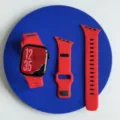 Vervangende siliconen horlogeband rood, twill enkele pin band compatibel met apple. - 38mm/40mm/41mm Universeel / Rood