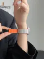 Cinturino di ricambio in silicone compatibile con Apple Watch Ultra SE Serie 10 9 8 bicolore. - Galassia e arancione