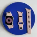 Set van siliconen horlogebandjes in lichtroze, comfortabel en compatibel met smartwatches. - Zandroze