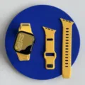 Gele siliconen horlogeband vervangingsband compatibel met smartwatch stijlvol design. - Zonneschijn