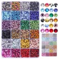 24 grids 3mm hot fix rhinestones flatback crystal glass stones for garment DIY craft decor - SS6 17280 Pcs / 24 Grid Rhinestone Set B