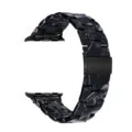 Cinturino per orologio in resina marmo nero ricambio smartwatch traspirante leggero comodo - Compatibile per Serie 12/11/10 46mm 44/45/49/42mm Universale / Nero Floreale