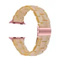 Cinturino di ricambio in resina compatibile con smartwatch, elegante design marmo beige. - Compatibile per Serie 12/11/10 46mm 44/45/49/42mm Universale / Avorio