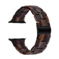 Cinturino per orologio in resina a tre sfere compatibile con smartwatch, tartaruga marrone. - Cioccolato