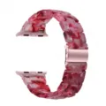Cinturino per Orologio in Resina Compatibile con Apple Watch Tartaruga Rosa - Rosa Fucsia