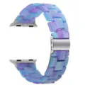 Cinturino di ricambio in resina sfumato blu viola con tre maglie per smartwatch - Blu Fantasma