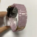 Cinturino per orologio in resina viola chiaro di ricambio compatibile con smartwatch - Viola rosato