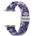 Cinturino di ricambio in resina viola rosa per orologio smartwatch con chiusura in metallo - Nero Scuro Rosa