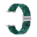 Cinturino per orologio in resina verde di ricambio compatibile smartwatch, motivo tartarugato - Floreale Verde Scuro