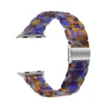 Cinturino di ricambio in resina colorata compatibile con lo smartwatch, bracciale chic. - Oceano Artico Blu