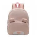 Zaino per bambini rosa in velluto a coste con adorabili orecchie da orsetto morbido. - Orso Rosa