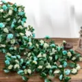 Artificial rose flower vine green leaf garland for home decor and wedding arch hanging. - Spring White and Green