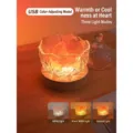 USB crystal salt lamp bedside ambient aroma night light with 3 color modes for bedroom. - Natural Salt Lamp + USB Plug-in 3-Color Dimming