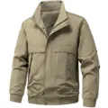 Chaqueta Kaki Casual De Hombre Primavera Otoño Abrigo Moda Cómodo Con Mangas Largas - M / Ejército Claro