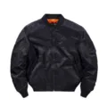 Spring new air force MA-1 bomber jacket men motorcycle solid color coat plus size military - M / Black