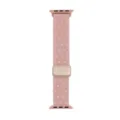 Pink nylon star print replacement watch strap compatible with Apple Watch Series SE. - Custom Size: 18mm / Pink