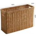 Panier de rangement en rotin etroite boite osier pour coin de salon et canape 48x18x32cm - 48x18x32cm / Café Clair